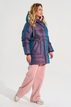 Зимний пуховик Дасти, DIMMA Fashion, цвет сиреневый, фото 3