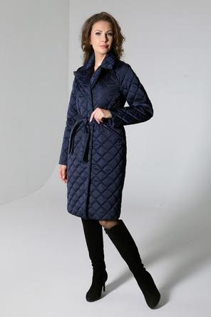 Классическое стеганое пальто DW-22302, цвет темно-синий, фото 03