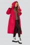Зимнее пальто с капюшоном Алассио Димма артикул 2304 цвет красный