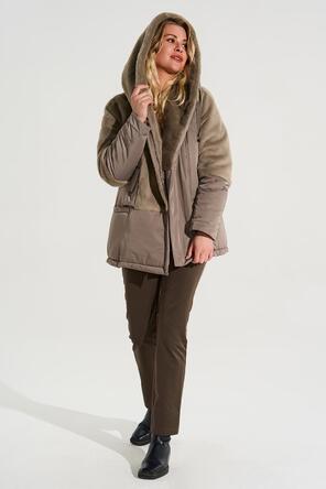 Зимняя куртка Джойс от Dimma, цвет табачный, фото 4