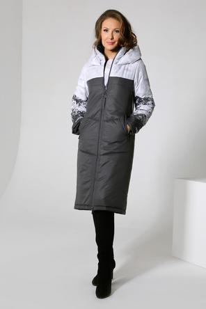 Зимнее пальто DW-22408, цвет графитовый, вид 4
