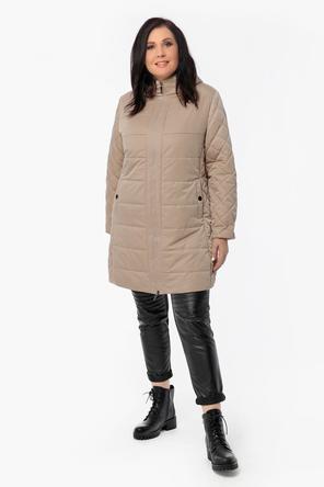 Зимнее женское пальто DW-21417, цвет бежевый, вид 1 