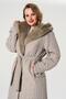 Пальто зимнее с капюшоном от D'imma Fashion цвет табачный, вид 4