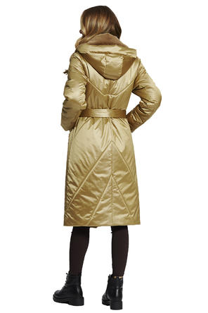 Стеганое зимнее пальто Матера от Dimma, цвет бежевый, фото 4
