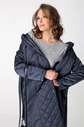 Пальто с капюшоном DW-23308, цвет темно-синий vid4