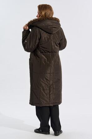 Зимнее пальто с капюшоном Мелони, Димма цвет коричневый, vid 2