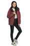 Зимняя куртка женская с капюшоном Димма артикул 2124 цвет кирпичный, вид 1