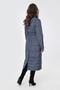 Женское стеганое пальто DW-22317, цвет серо-синий, фото 02