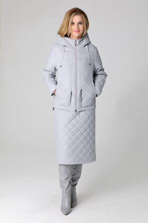 Женская куртка DW-24121, цвет светло-серый, вид 2