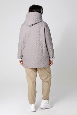 Женская стеганая куртка plus size DW-24126, цвет серо-бежевый, фото 3