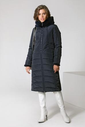 Зимнее женское пальто с капюшоном DW-22410, цвет темно-синий, фото 1