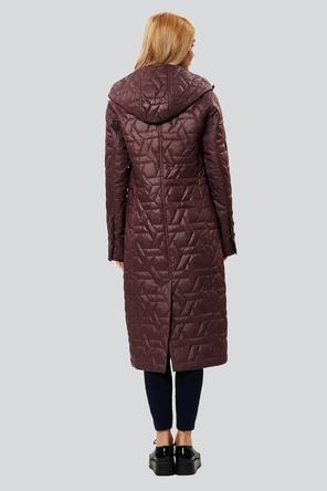 Стеганое пальто с капюшоном Эсти, цвет баклажановый, фото 2