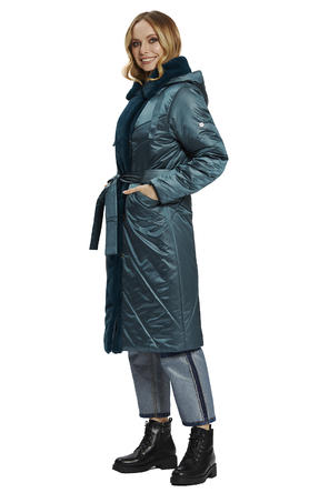 Стеганое зимнее пальто Матера от Dimma, цвет сине-зеленый, фото 2