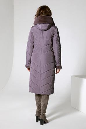 Зимнее пальто DW-22401 цвет серо-сиреневый, фото 2