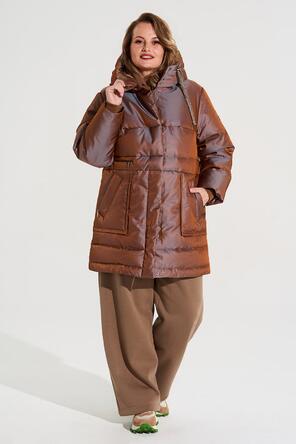 Зимний пуховик Дасти, DIMMA Fashion, цвет коричневый, фото 1