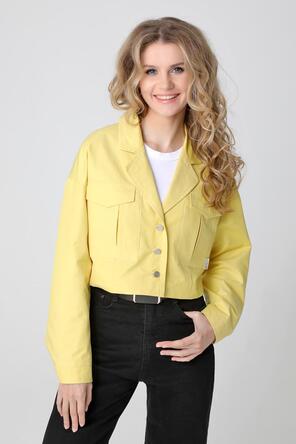 Хлопковый жакет-куртка арт. DW-24123, цвет желтый DIZZYWAY, фото 3