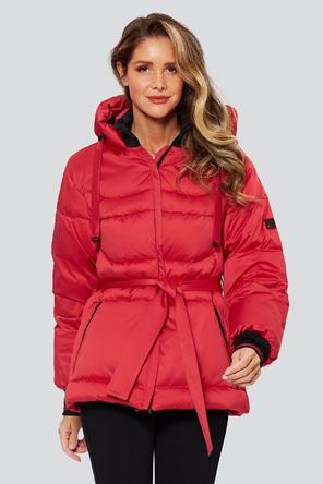 Зимняя куртка с капюшоном Аврора, артикул 2311 цвет красный, vid 4