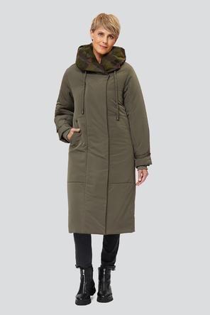 Демисезонное пальто с капюшоном Беатриз, DIMMA Studio, цвет хаки, фото 1