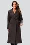 Пальто стеганое Фламенко, фирма Димма DI-2367, цвет темно-коричневый, вид 3