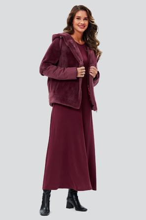 Куртка из эко меха Баркли, D'imma, цвет винный, фото 2