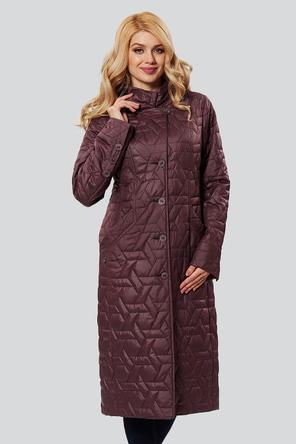Стеганое пальто с капюшоном Эсти, цвет баклажановый, фото 3