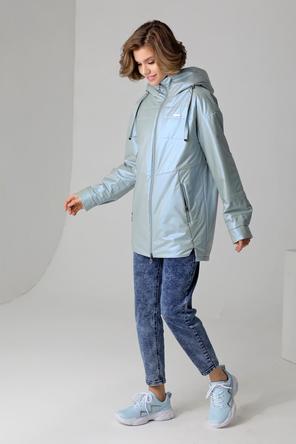 Женская куртка с капюшоном DW-23125, цвет ментоловый, фото 1