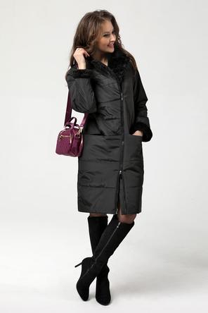 Женское стеганое пальто DW-21305, цвет черный, фото 03