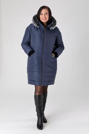 Зимнее пальто DW-23406, цвет темно-синий, вид 1