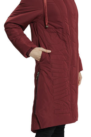 Зимнее пальто с капюшоном DIMMA артикул 2120 цвет кирпичный, фото 3