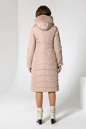Зимнее женское пальто с капюшоном DW-22410, цвет бежевый, фото 3