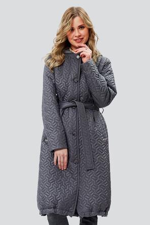 Пальто с капюшоном Умбрия от Dimma Fashion, цвет серый, вид 4