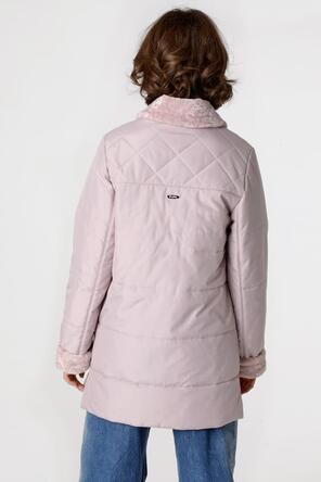 Куртка с искусственным мехом арт. DW-23330, цвет серо-розовый, вид 3