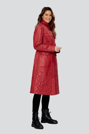 Демисезонное пальто с поясом Диаманте, DIMMA Studio, цвет красный, img 1