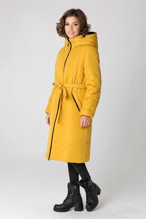 Зимнее женское пальто DW-23418, цвет горчичный, вид 2