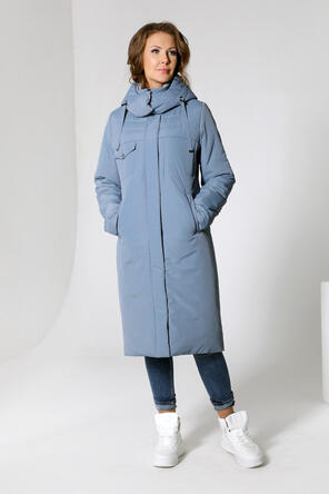 Женское зимнее пальто 22414 Dizzyway, цвет серо-голубой, фото 1