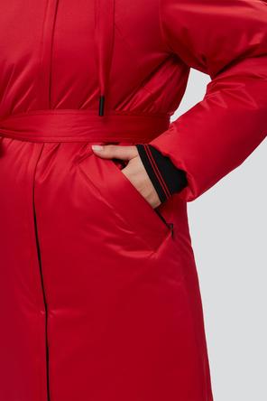 Утепленный плащ с капюшоном Нерида, D'IMMA fashion studio, цвет красный, фото 5