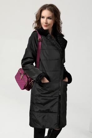 Женское стеганое пальто DW-21305, цвет черный, фото 04