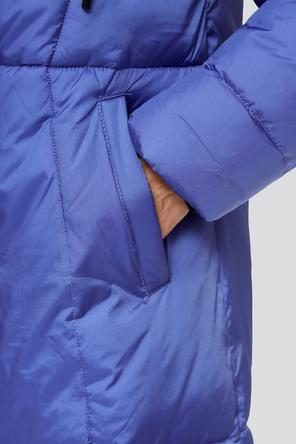 Зимний пуховик с поясом Фирмина, цвет васильковый, фото 5
