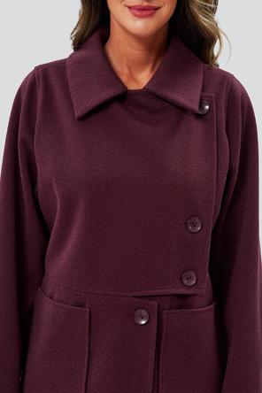 Женское пальто Эйдан, DI-2365 D'imma Fashion Studio, цвет винный, вид 5