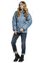 Зимняя куртка женская с капюшоном Димма артикул 2117 цвет голубой, вид 2