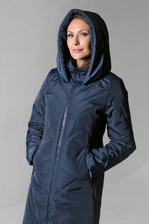Женское зимнее пальто DW-22402 цвет темно-синий, вид 4