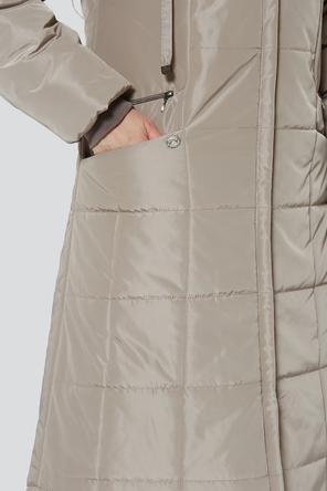 Зимнее пальто Кармен, D`IMMA Fashion Studio, цвет серо-бежевый, вид 5