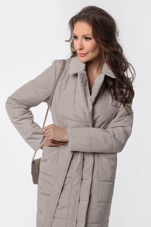 Женское стеганое пальто DW-22317, цвет серо-бежевый, фото 05