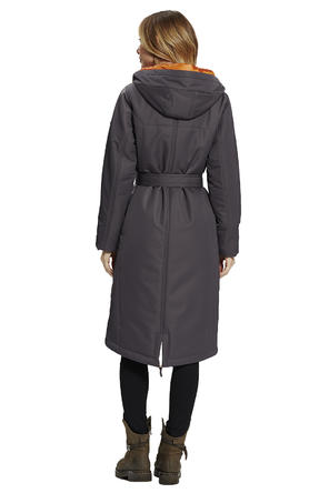 Зимнее пальто с капюшоном Олона, тм Димма цвет темно серый, вид 3