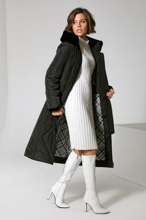 Женское зимнее пальто Dizzyway арт. DW-21403, цвет черный, фото 5