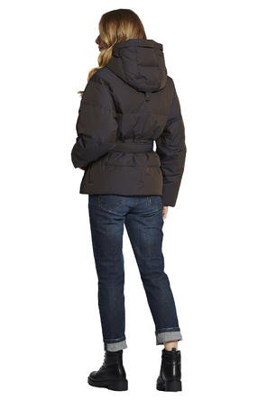 Зимняя куртка с капюшоном Димма артикул 2114 цвет коричневый вид 4