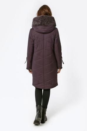 Зимнее пальто с мехом DW-21410, цвет темно-фиолетовый, вид 4