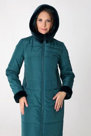 Зимнее пальто женское DW-23412 цвет малахитовый, фото 3