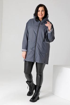 Женская куртка plus size DW-23129, цвет темно-серый, фото 1