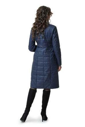 Стеганое пальто DW-21107, цвет темно синий фото 4